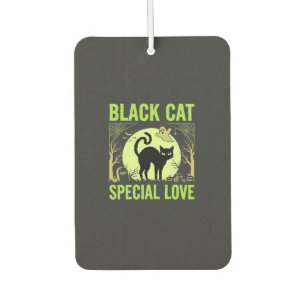 Black Cat Special Love Halloween Graphic Car Air Freshener