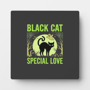 Black Cat Special Love Halloween Graphic Plaque