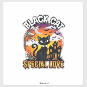 Black Cat Special Love Halloween Haunted House Bat