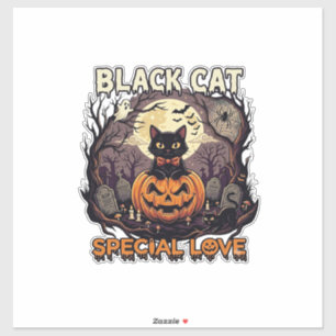 Black Cat Special Love Halloween Pumpkin Full Moon