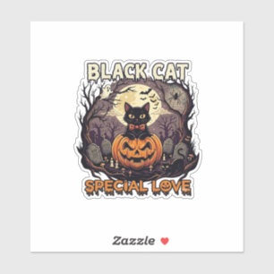 Black Cat Special Love Halloween Pumpkin Full Moon
