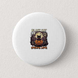 Black Cat Special Love Halloween Pumpkin Full Moon 6 Cm Round Badge