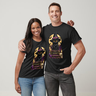 Black Cat Spells Potions Bad Decisions Witch T-Shirt