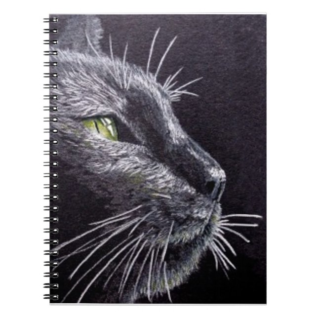 Black Cat Spiral Notebook (Front)
