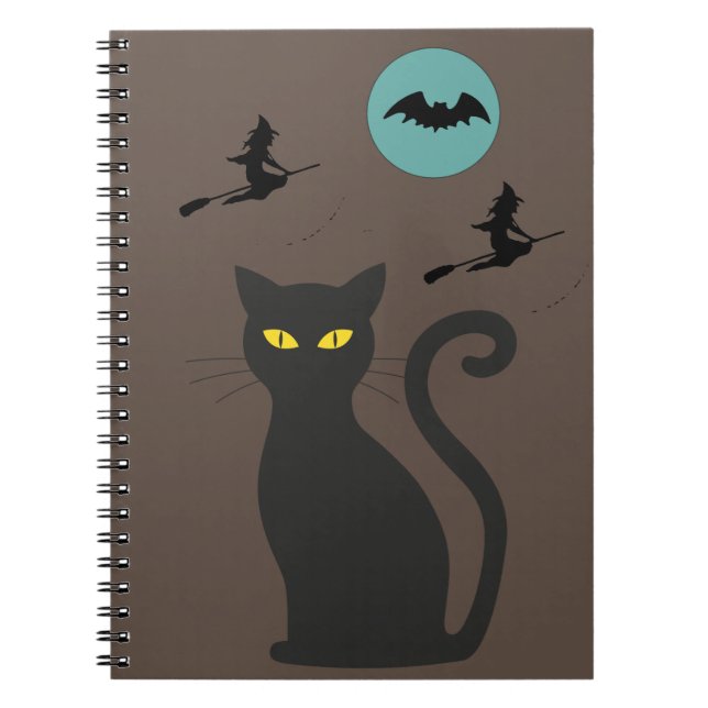 Black cat spiral notebook (Front)