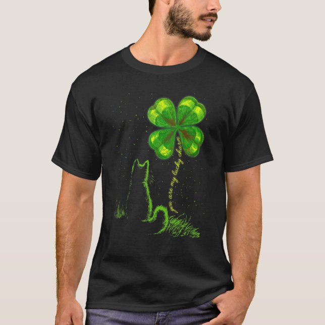 Black Cat St Patrick S Day Shamrock Tank Top (Front)