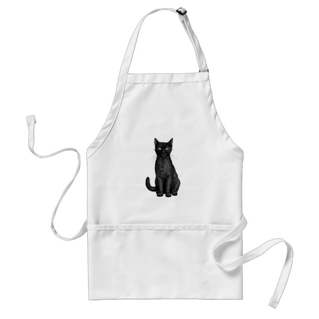 Black cat standard apron (Front)