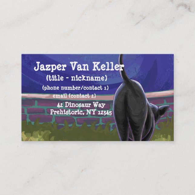 Black Cat Stationery Business Card (Front)