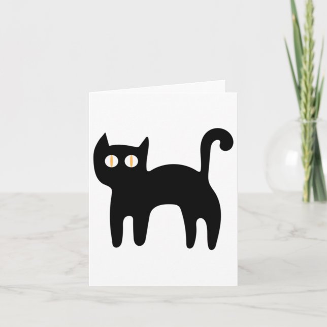 Black Cat Sticker Sticker1  Card (Front)