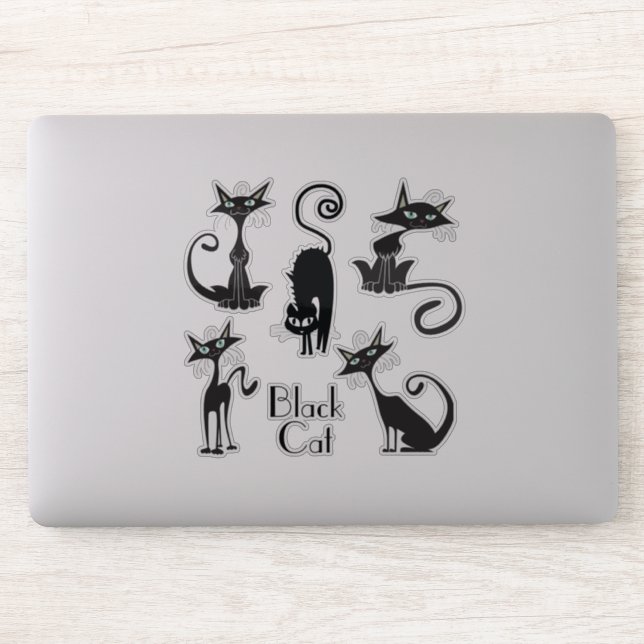 Black Cat Stickers (Computer)