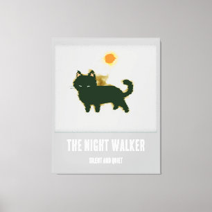 Black cat Stretched Canvas Print