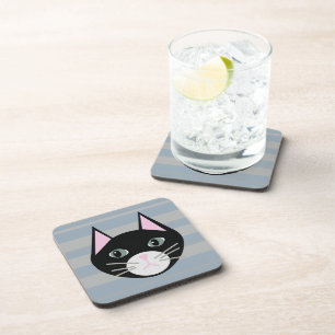 Black Cat, Stripes Coaster