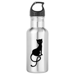 Black Cat Stylish Beautiful Kitty 532 Ml Water Bottle