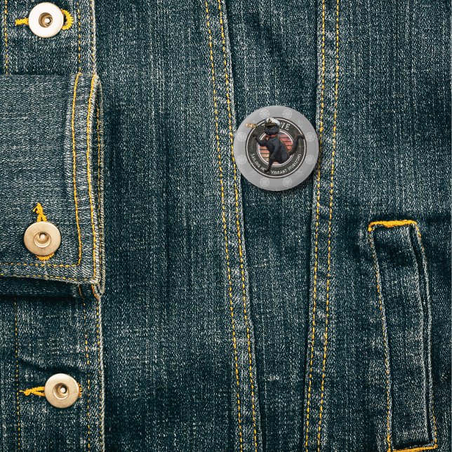 Black Cat Sunset: A Voyage to THRIVE 3 Cm Round Badge (Black Cat Sunset: A Voyage to THRIVE 1 Inch Round Button)