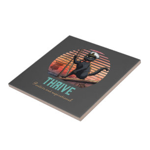 Black Cat Sunset: A Voyage to THRIVE Tile