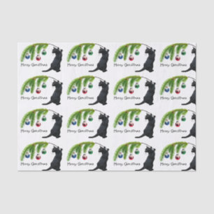 Black Cat Swag Christmas Tissue Paper