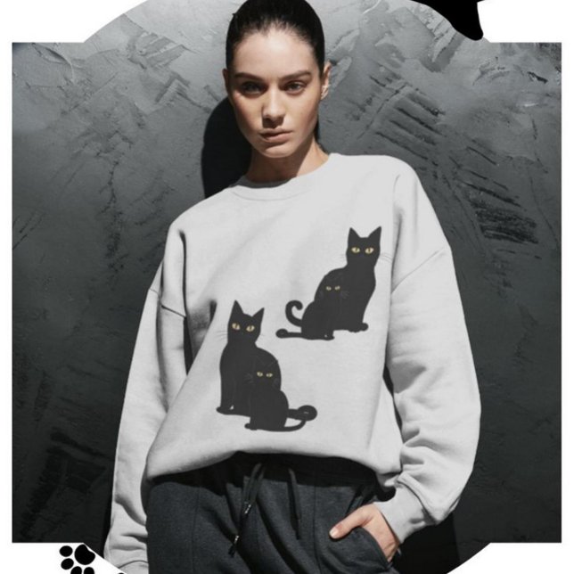 black cat sweatshirt (Creator Uploaded)
