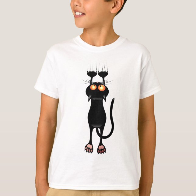 Black cat T-Shirt (Front)