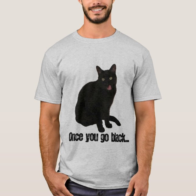 black cat T-Shirt (Front)