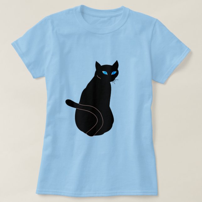 Black Cat T-Shirt (Design Front)
