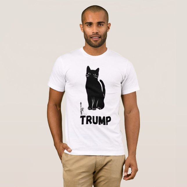 Black Cat t shirt trump (Front Full)
