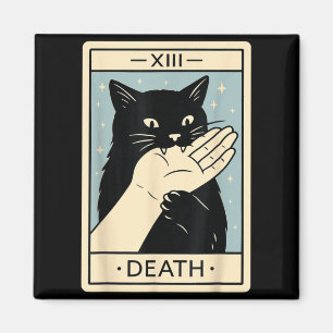 Black Cat Tarot Card Shirt Funny Witchy Halloween Magnet