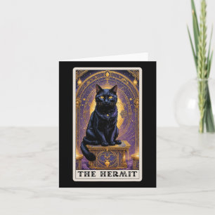 Black Cat Tarot Card The Hermit Halloween Childles