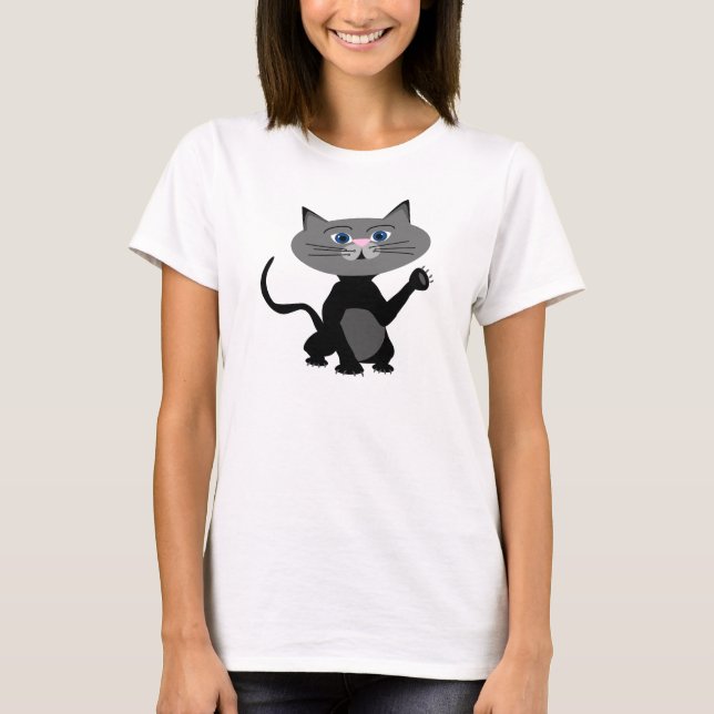Black Cat Tee Shirt (Front)