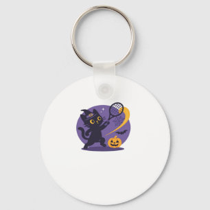 Black Cat Tennis Serve Essential T-Shirt Key Ring