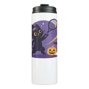 Black Cat Tennis Serve Essential T-Shirt Thermal Tumbler