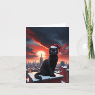 black cat thank you card