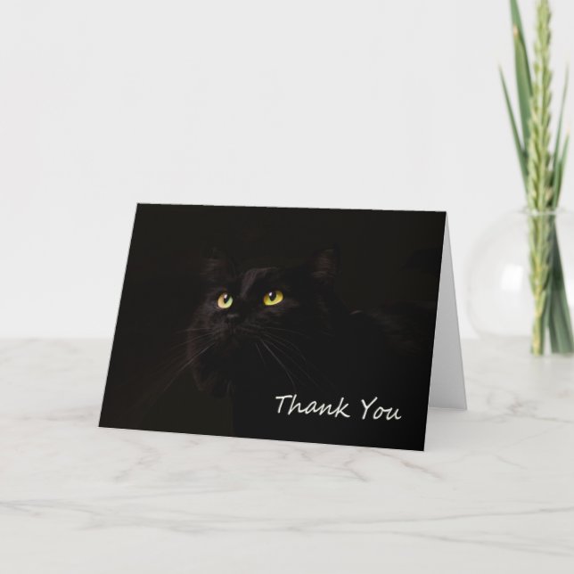 Black Cat Thank You Card by Focus for a Cause (Front)