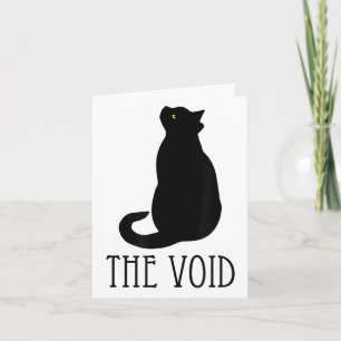 Black Cat The Void Funny Yellow Eye Kitty Cat Mum Card