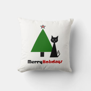 Black Cat Throw Pillow