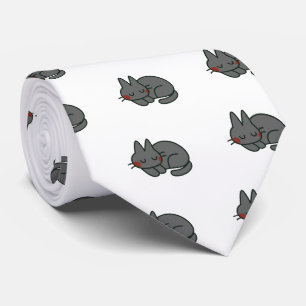 Black cat tie
