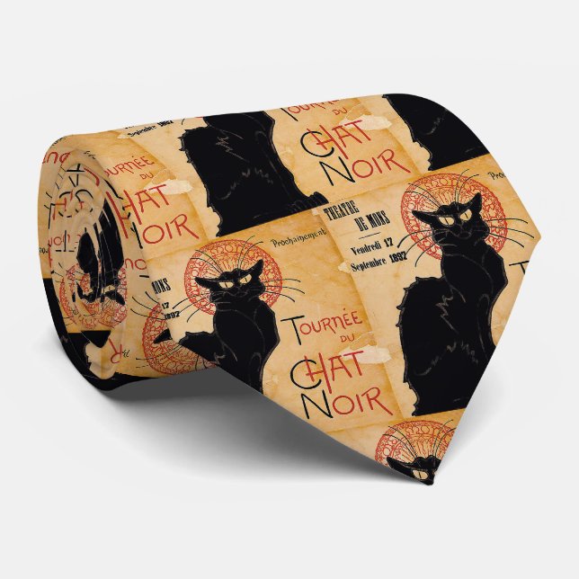 black cat tie (Rolled)