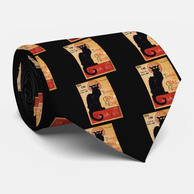 Black Cat Tie (Rolled)