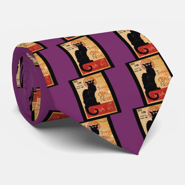 Black Cat Tie (Rolled)