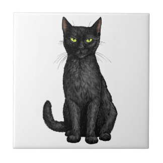 Black cat tile