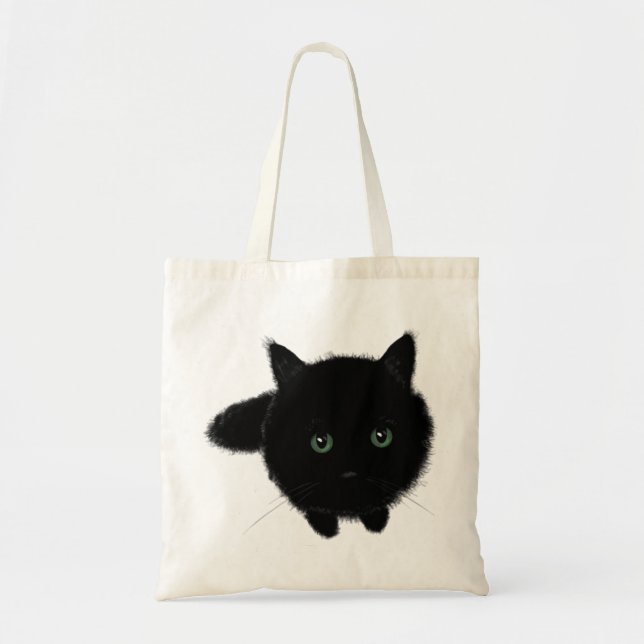 Black Cat Tote Bag (Front)