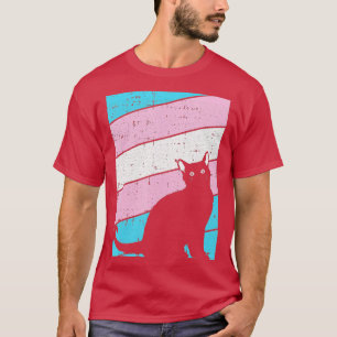 Black Cat Trans-gender Pride Kitten Lover LGBT-Q P T-Shirt