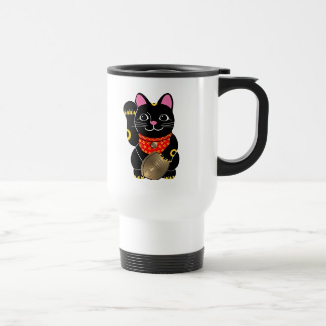 Black Cat Travel Mug (Right)