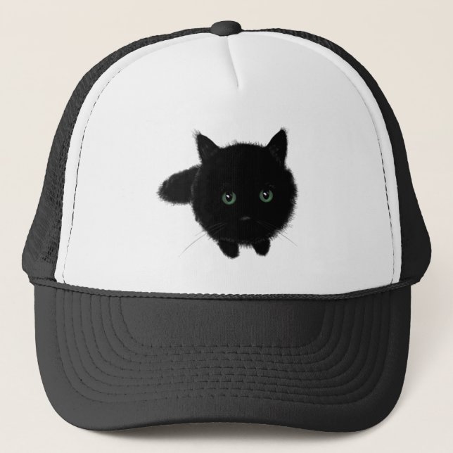 Black Cat Trucker Hat (Front)