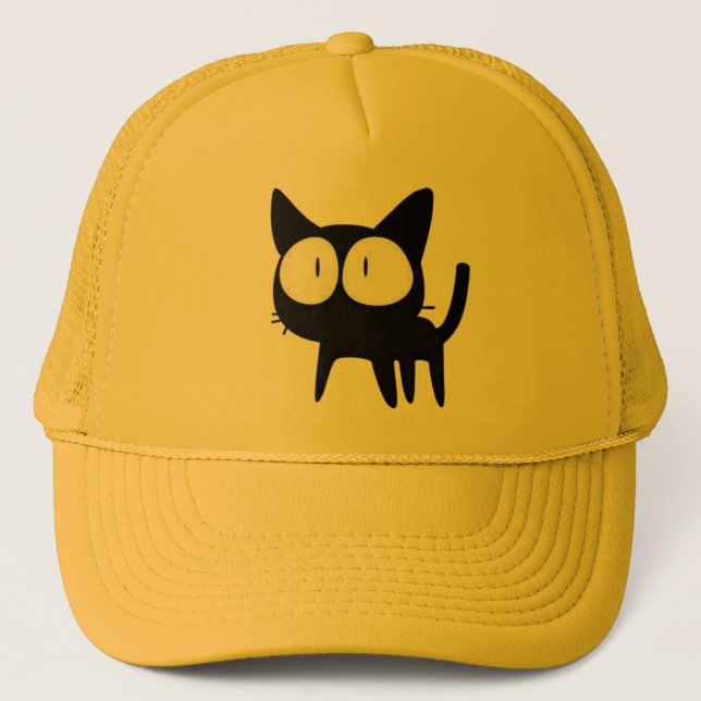 Black Cat  Trucker Hat (Front)