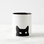 Black Cat Two-Tone Coffee Mug<br><div class="desc">Meow</div>