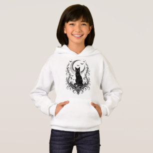 Black Cat Under Moon Gothic Witchy Design