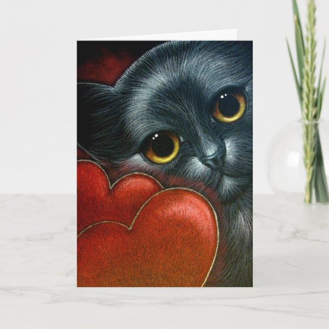 BLACK CAT VALENTINE Card (Front)