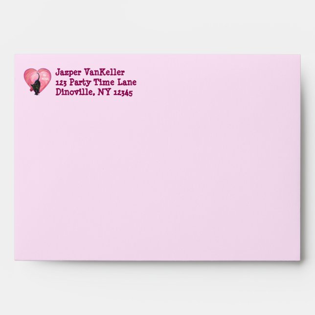 Black Cat Valentine's Day Envelopes (Front)