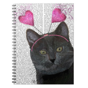 Black Cat Valentines Spiral Notebook