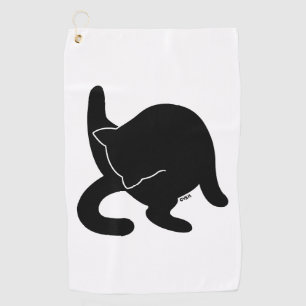 Black Cat Versus Humans mp Golf Towel
